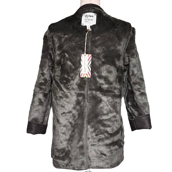 NWT Dylan Faux Leather Faux Fur Reversible Coat | Brown Gray | Women’s Small - Picture 10 of 15